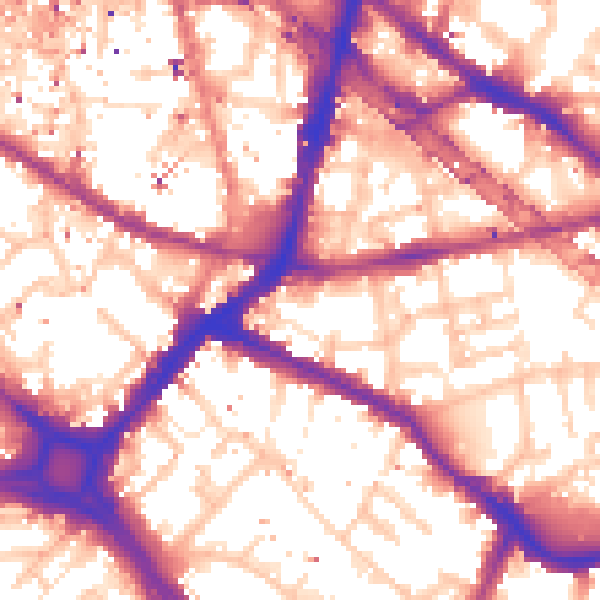 Daytime road noise heatmap for SE1 3NH
