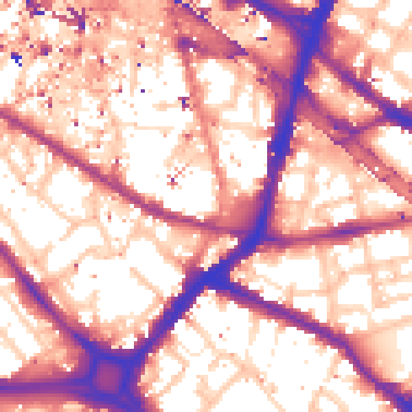 Daytime road noise heatmap for SE1 3TJ