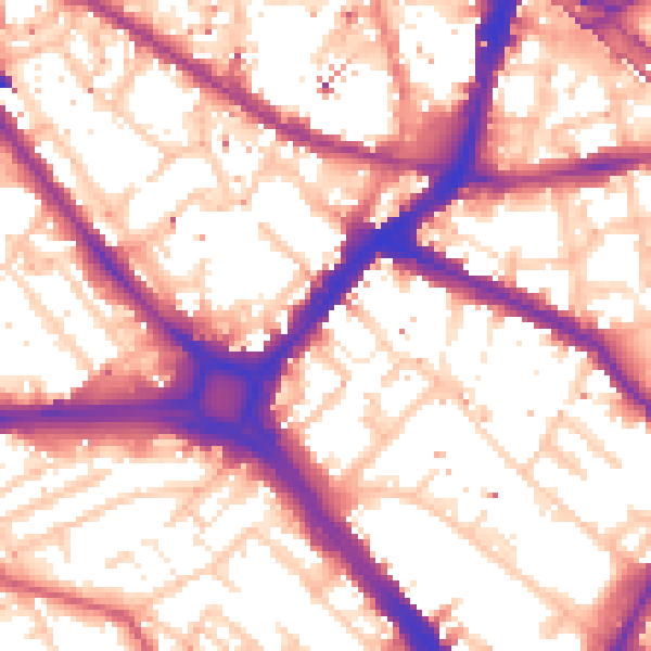 Daytime road noise heatmap for SE1 4TR