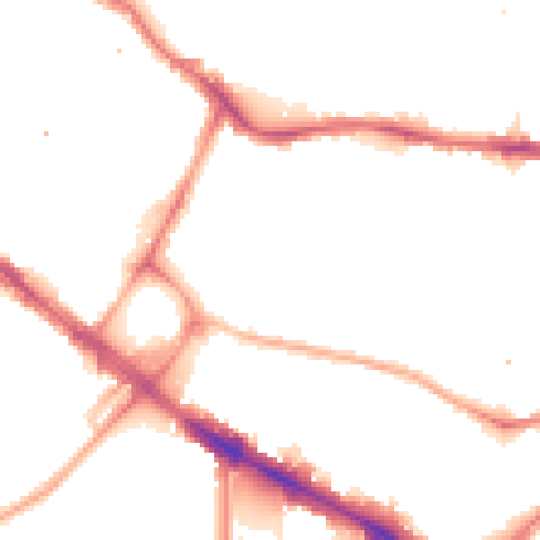 Night-time road noise heatmap for SE1 5RE