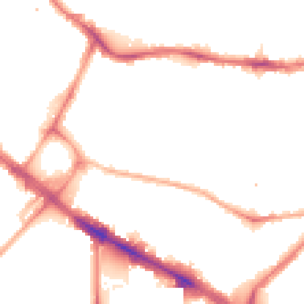 Night-time road noise heatmap for SE1 5RT
