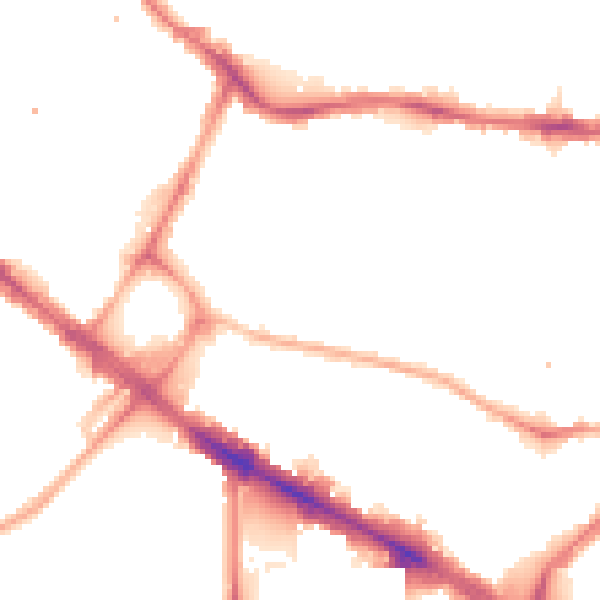 Night-time road noise heatmap for SE1 5RW