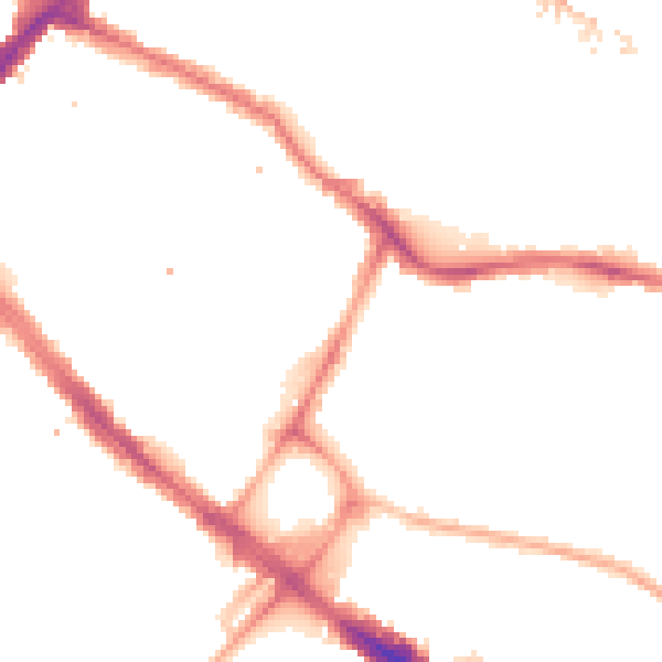 Night-time road noise heatmap for SE1 5SJ