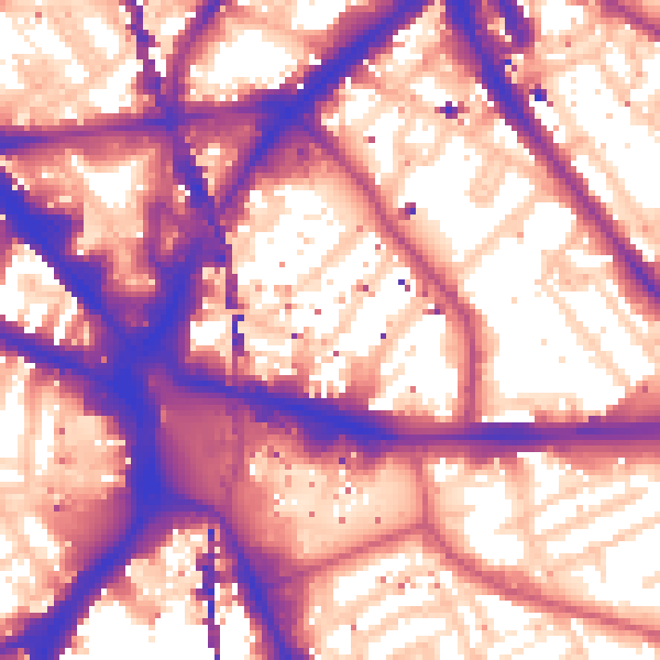 Daytime road noise heatmap for SE1 6QH