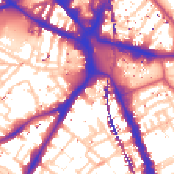 Daytime road noise heatmap for SE1 6SF