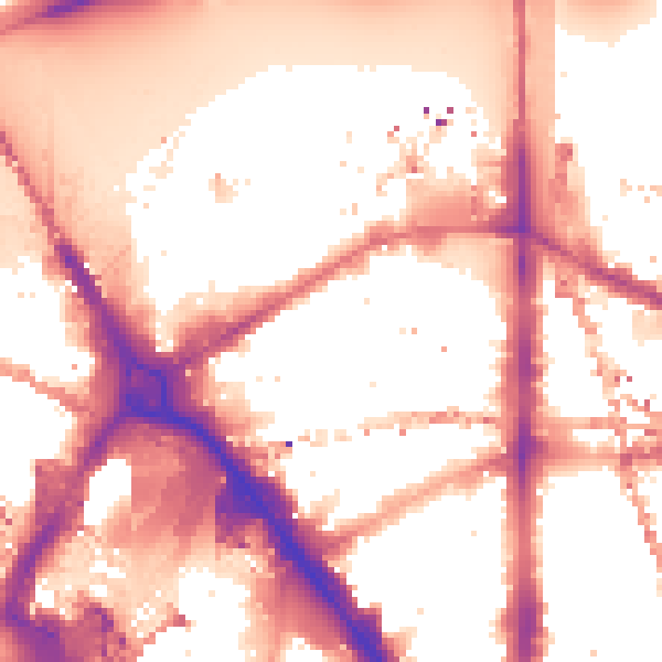 Night-time road noise heatmap for SE1 8AJ