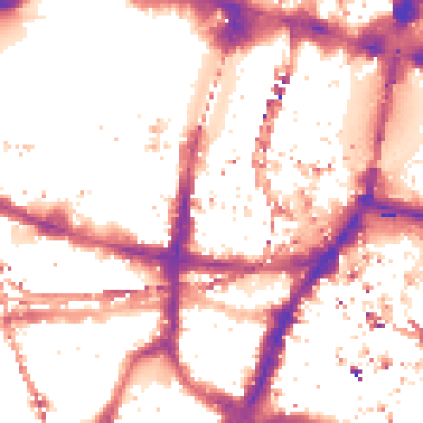 Night-time road noise heatmap for SE1 9HN