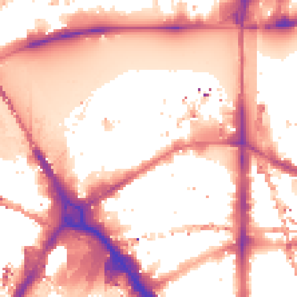 Night-time road noise heatmap for SE1 9NL