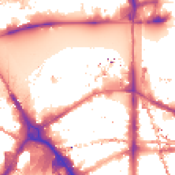 Night-time road noise heatmap for SE1 9QE