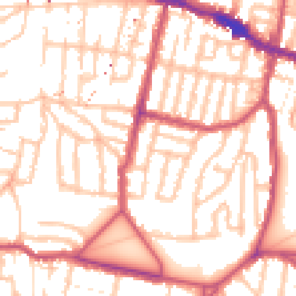 Daytime road noise heatmap for SE18 1AB