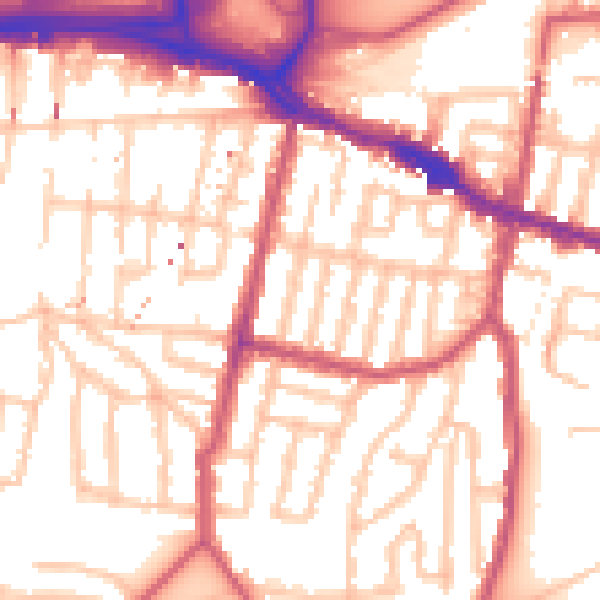 Daytime road noise heatmap for SE18 1AE