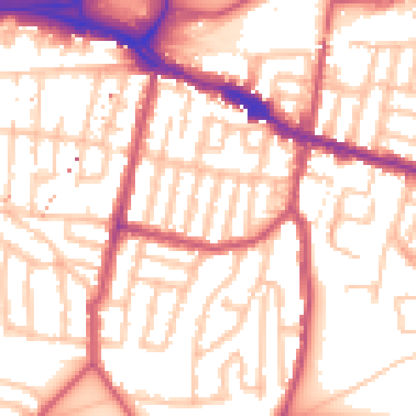 Daytime road noise heatmap for SE18 1AT