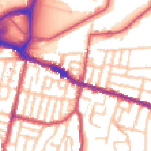 Daytime road noise heatmap for SE18 1DR