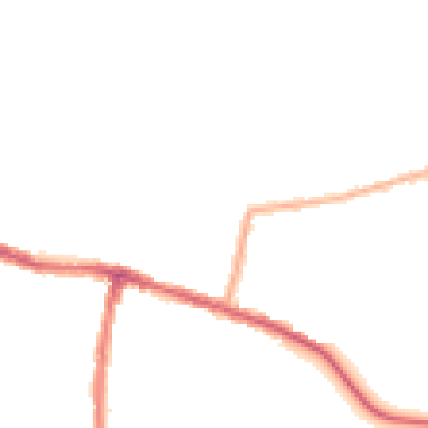Night-time road noise heatmap for SE2 0EY