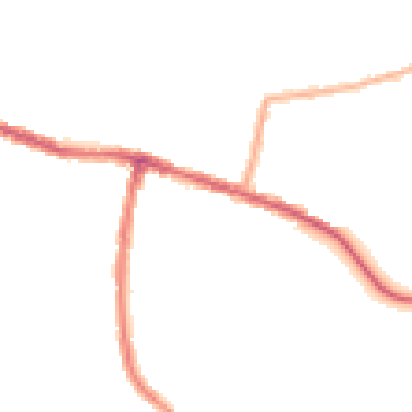 Night-time road noise heatmap for SE2 0RD