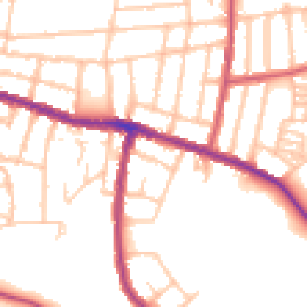 Daytime road noise heatmap for SE2 0RE