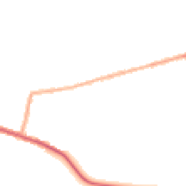 Night-time road noise heatmap for SE2 0SU