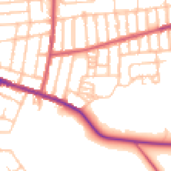 Daytime road noise heatmap for SE2 0UY