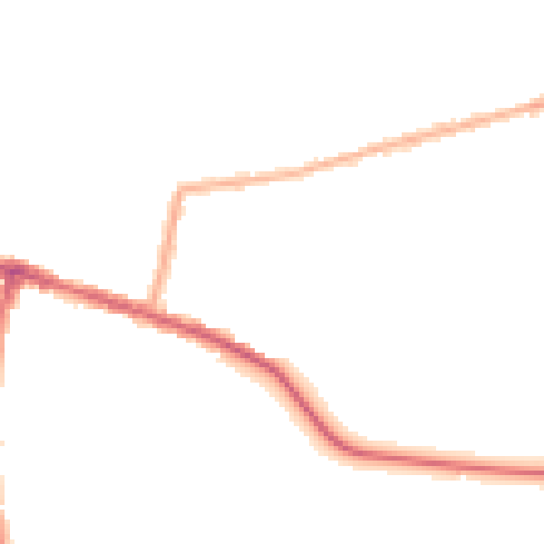 Night-time road noise heatmap for SE2 0UZ