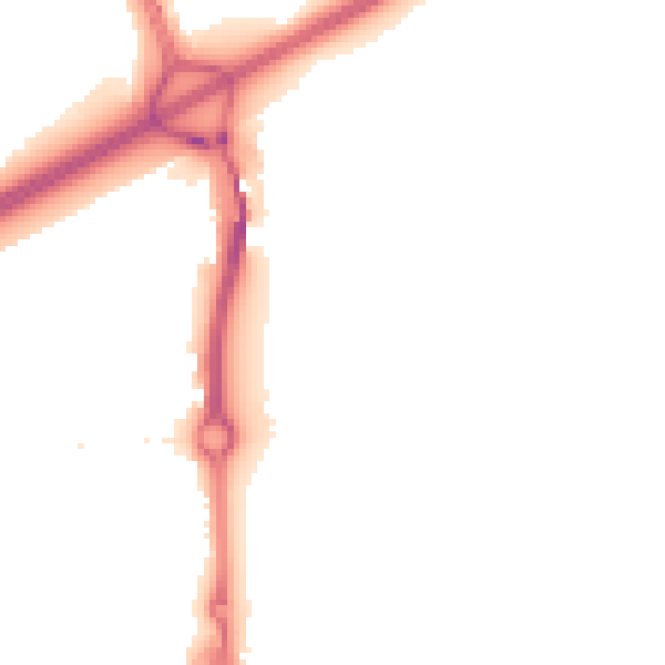 Night-time road noise heatmap for SE2 9AE