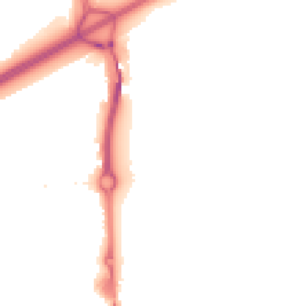 Night-time road noise heatmap for SE2 9AP