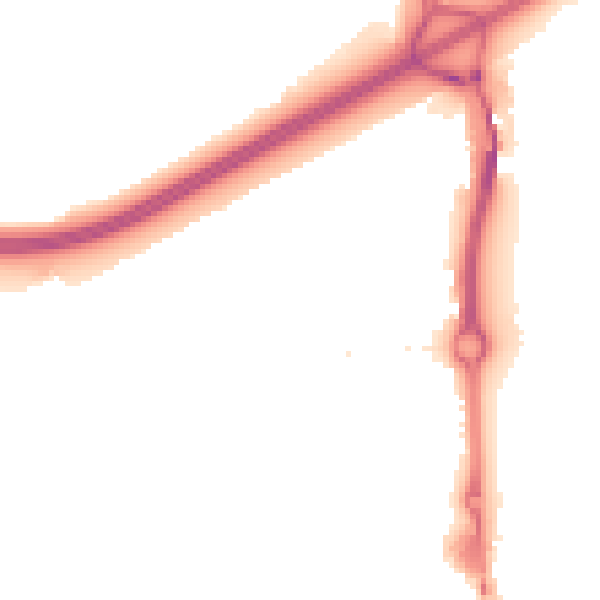 Night-time road noise heatmap for SE2 9AT