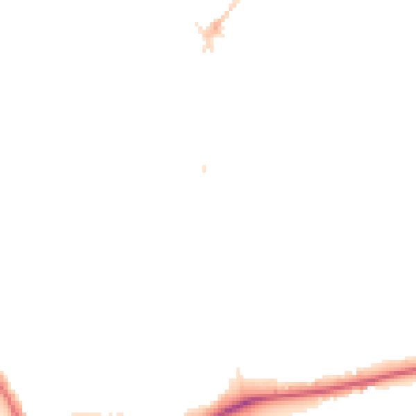 Night-time road noise heatmap for SE21 7AS