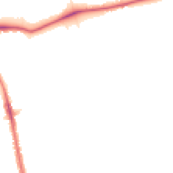 Night-time road noise heatmap for SE21 7LJ