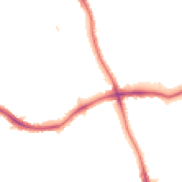 Night-time road noise heatmap for SE21 8LJ