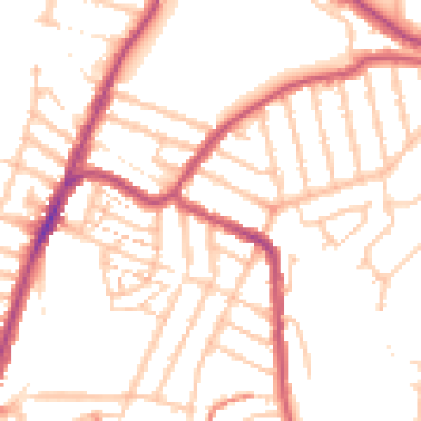 Daytime road noise heatmap for SE4 1AA