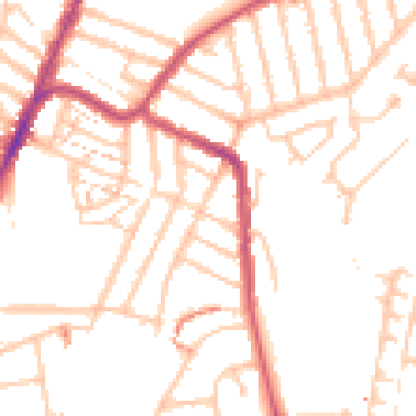 Daytime road noise heatmap for SE4 1AG