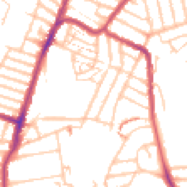 Daytime road noise heatmap for SE4 1AL