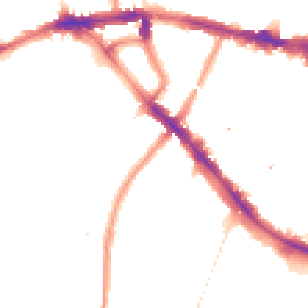 Night-time road noise heatmap for SE4 1BS