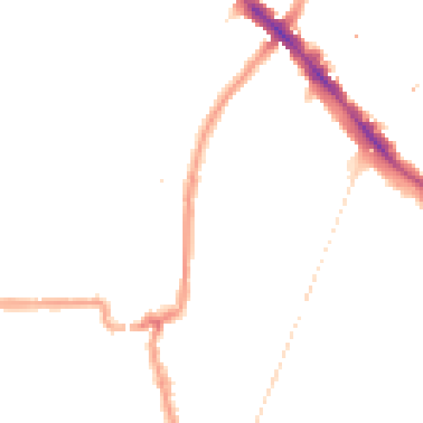 Night-time road noise heatmap for SE4 1DS