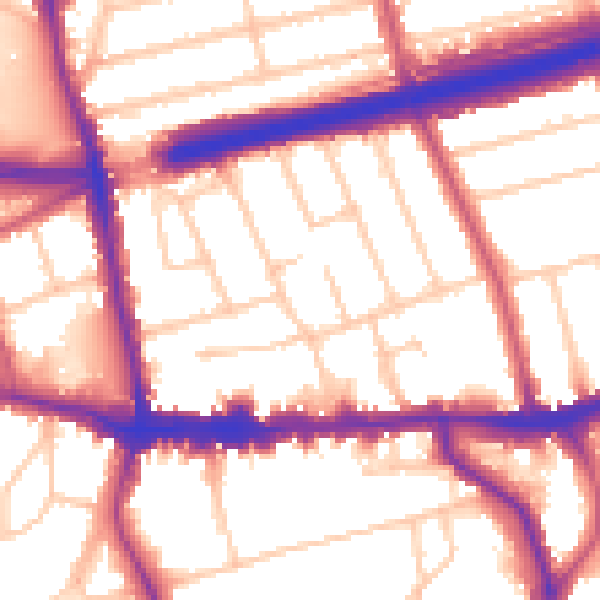 Daytime road noise heatmap for SE9 1HD