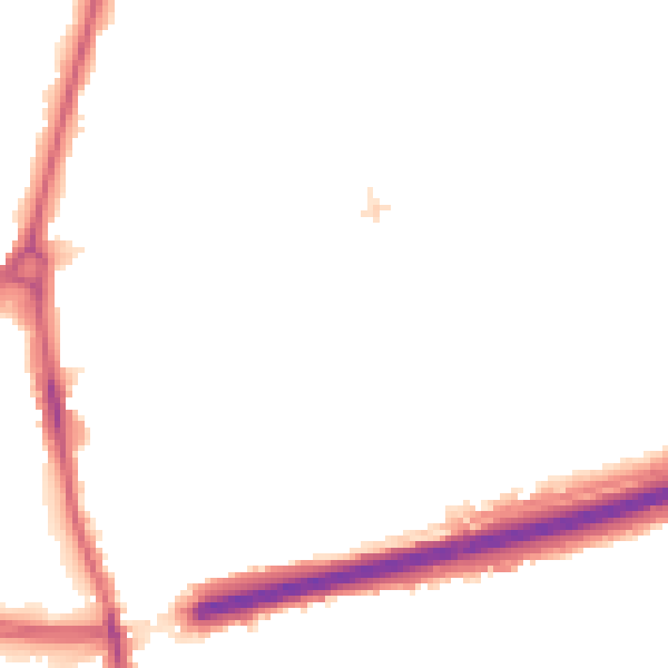 Night-time road noise heatmap for SE9 1QQ