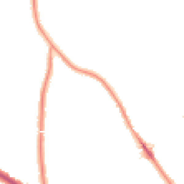 Night-time road noise heatmap for SE9 2AH