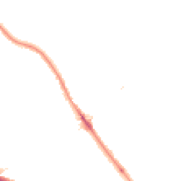 Night-time road noise heatmap for SE9 2BL