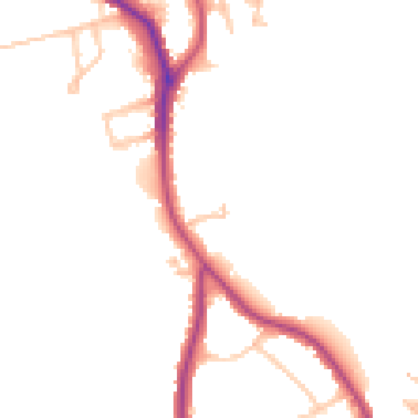 Daytime road noise heatmap for SE9 2TE