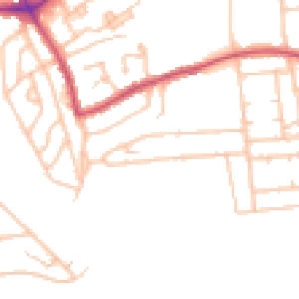 Daytime road noise heatmap for SE9 4BA
