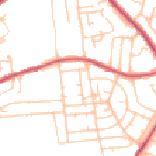 Daytime road noise heatmap for SE9 4LF