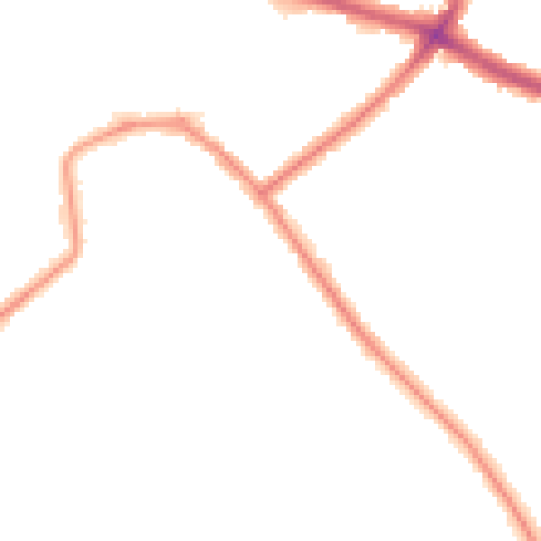 Night-time road noise heatmap for SE9 4SJ