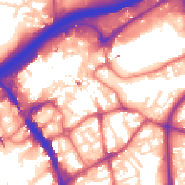 Daytime road noise heatmap for SK1 1JE