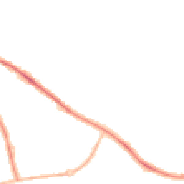 Night-time road noise heatmap for SK2 5DD