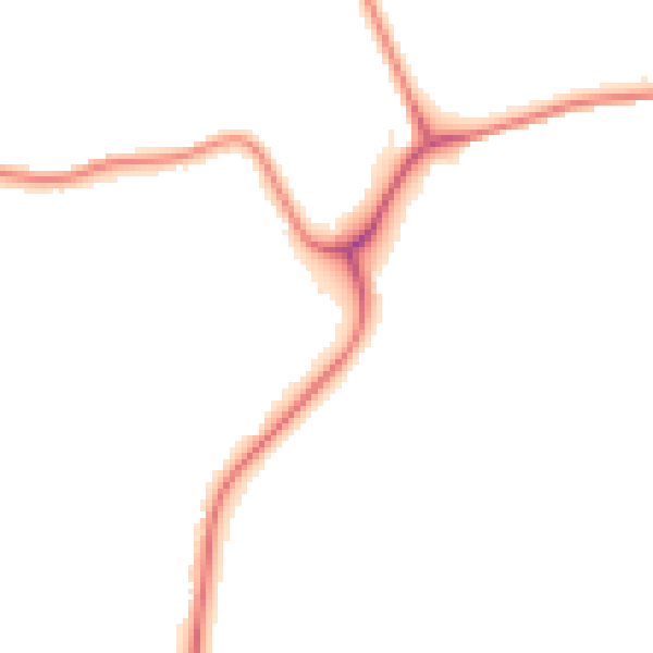 Night-time road noise heatmap for SK2 5GE