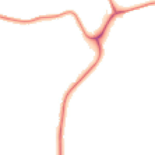 Night-time road noise heatmap for SK2 5HH