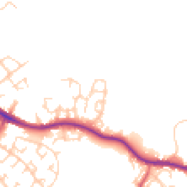 Daytime road noise heatmap for SK2 5HR