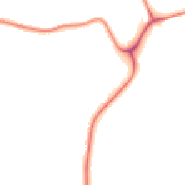 Night-time road noise heatmap for SK2 5XG