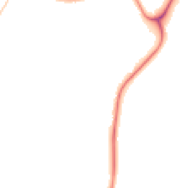 Night-time road noise heatmap for SK2 5XQ