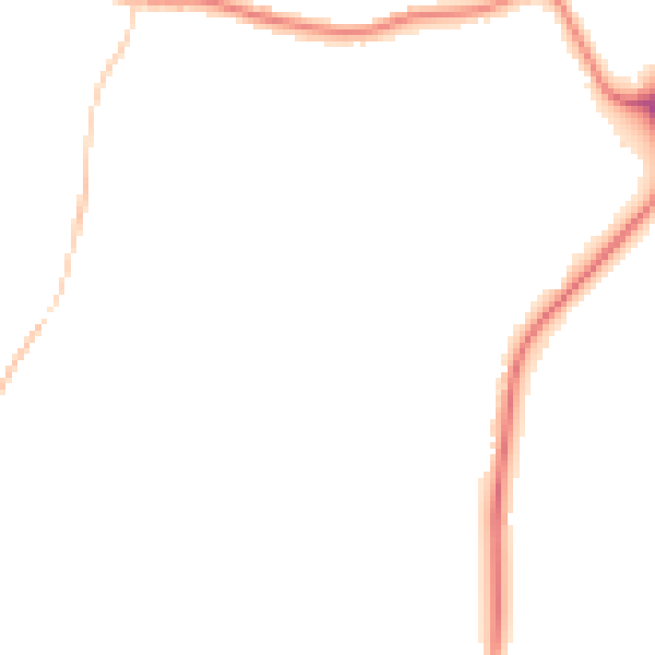 Night-time road noise heatmap for SK2 5XY